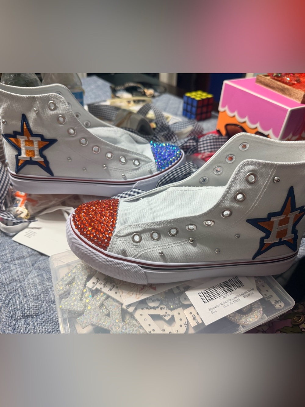 Custom Houston Astros High-Top sneakers Women size 7